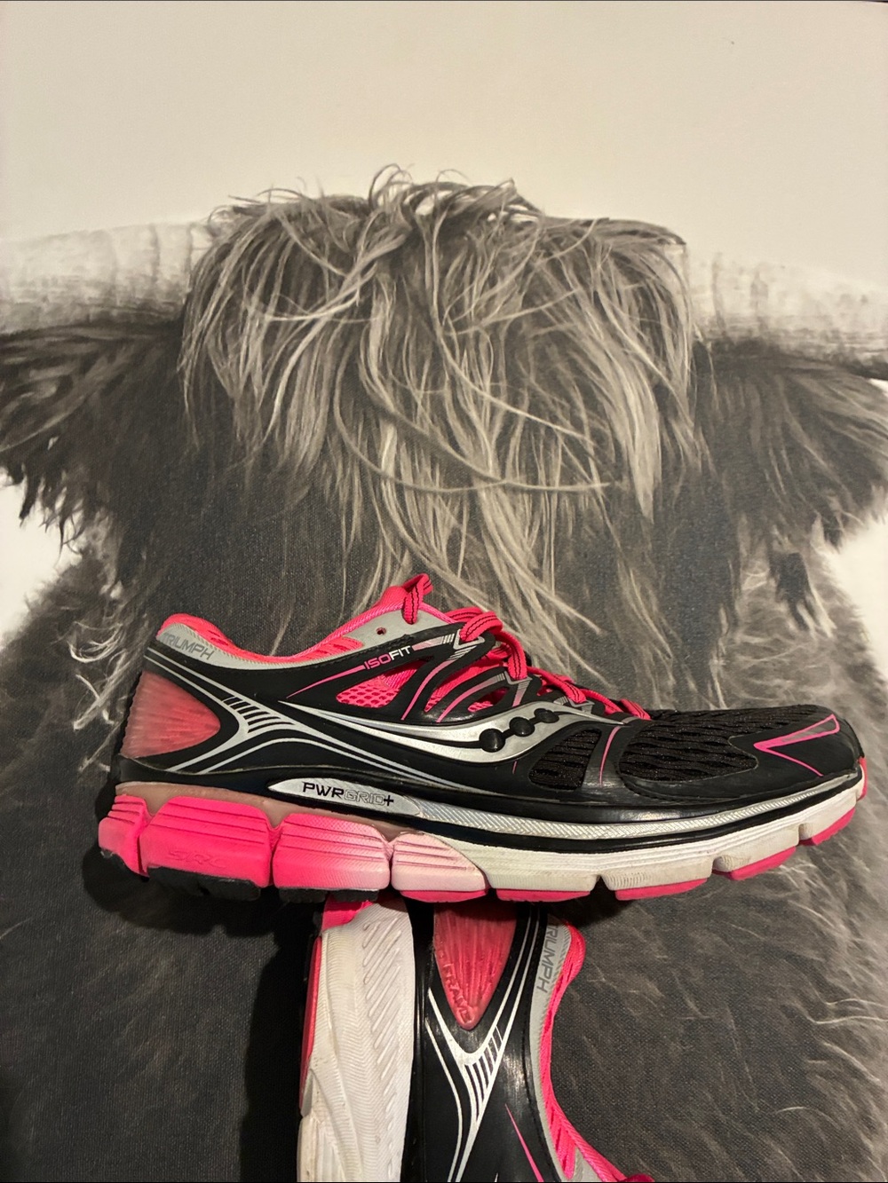 Saucony Women's Black and Hot Pink Running Shoes